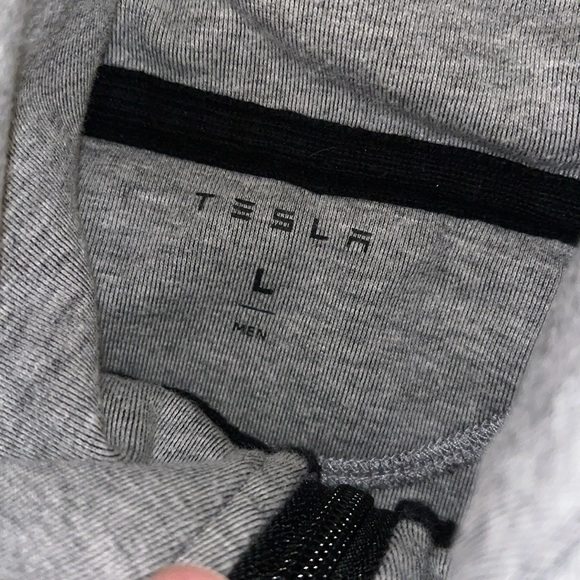 Mens Tesla Hoodie Hooded Full Zipper Jacket Gray Performance Tech Slim Fit Tech - Picture 2 of 8